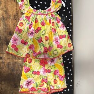 Cynthia Rowley Kids Matching Set - Yellow and Pink Floral